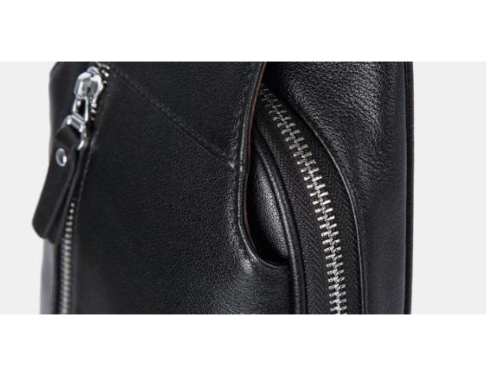 Мужская сумка-слинг через плечо кожаная Tiding Bag B3-1701A - Фото № 3