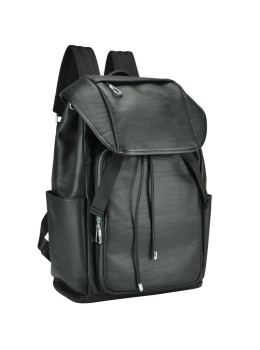 Рюкзак мужской кожаный черный Tiding Bag B3-174A