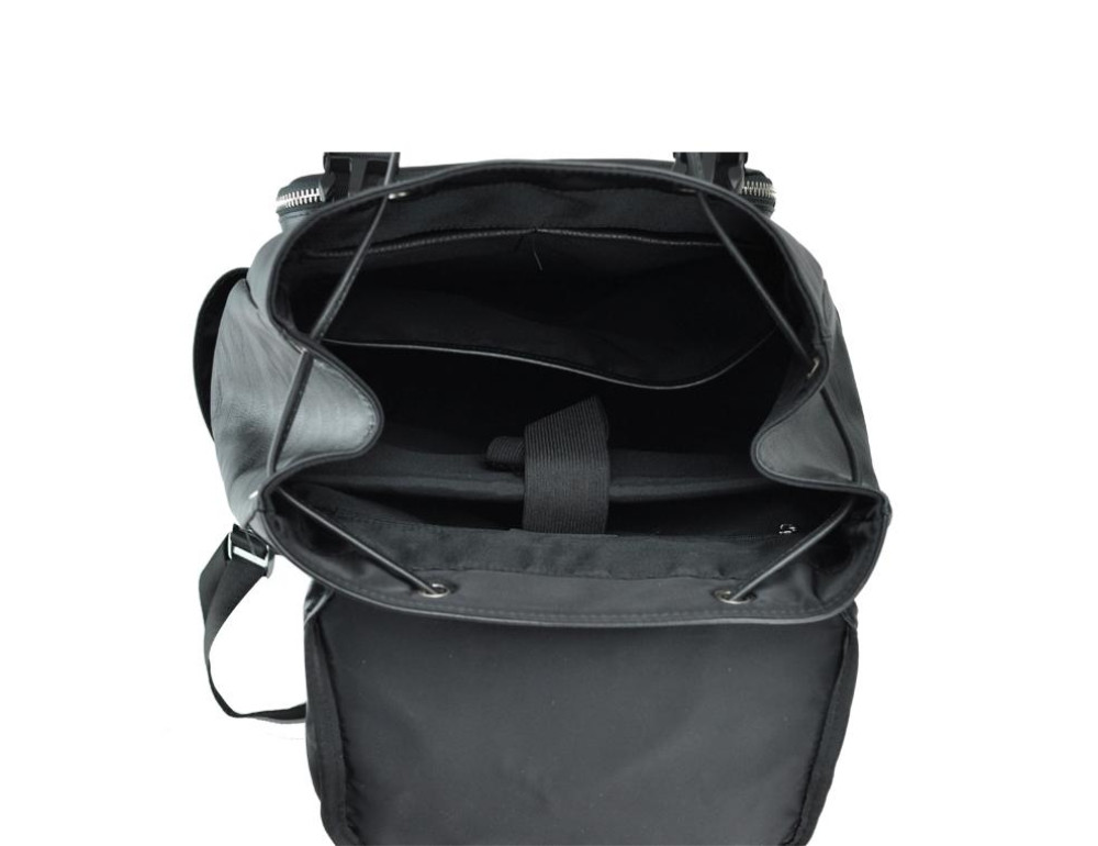 Рюкзак мужской кожаный черный Tiding Bag B3-174A - Фото № 3