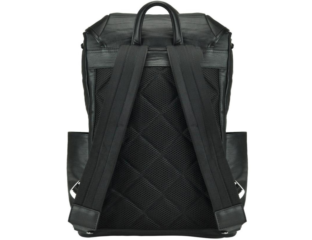 Рюкзак мужской кожаный черный Tiding Bag B3-174A - Фото № 4