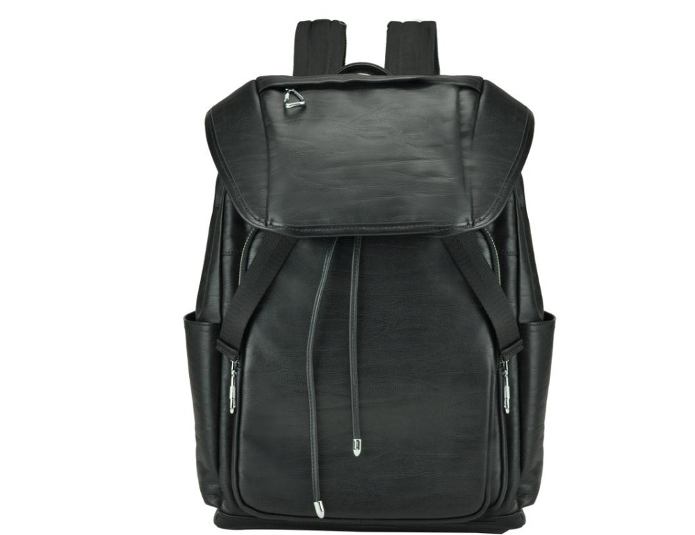 Рюкзак мужской кожаный черный Tiding Bag B3-174A - Фото № 5