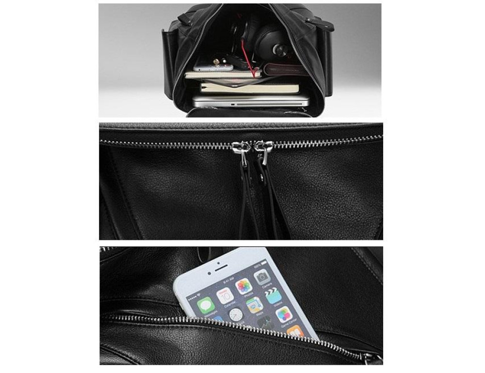Рюкзак шкіряний Tiding Bag B3-1765A - Фотографія № 3