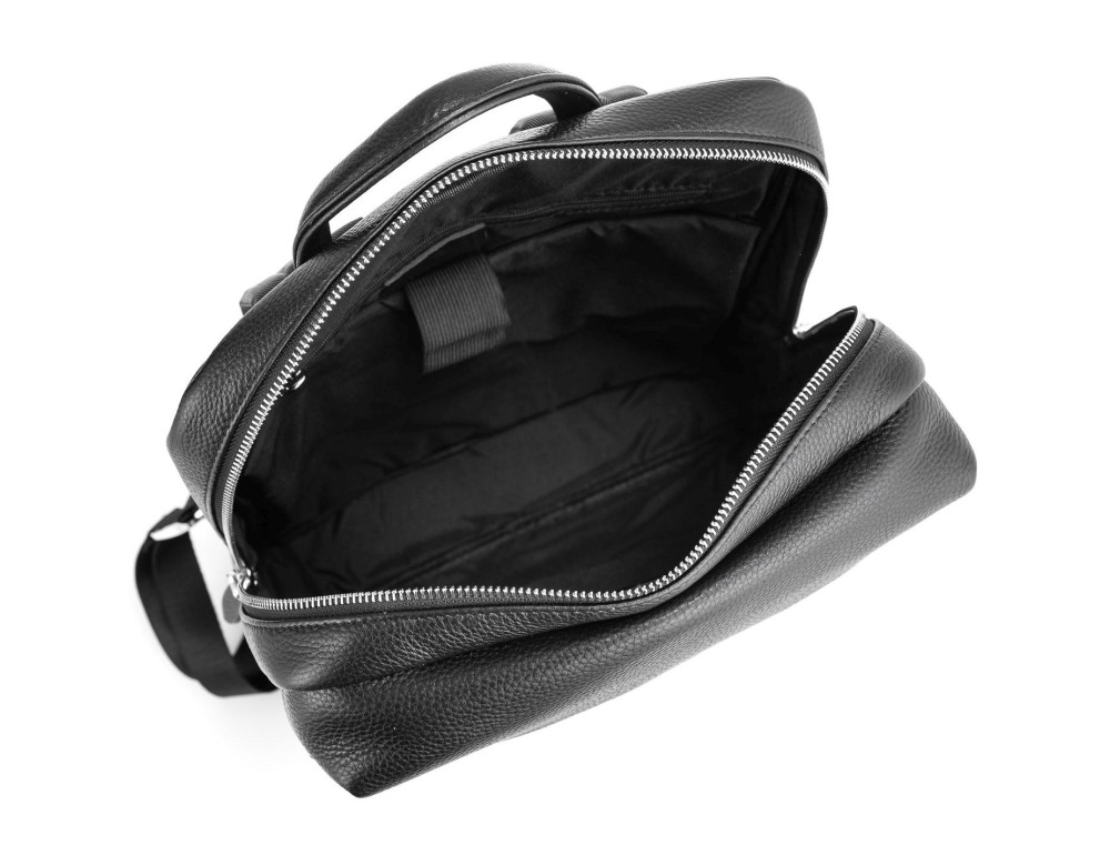 Шкіряний чоловічий рюкзак чорний Tiding Bag B3-185A - Фотографія № 3