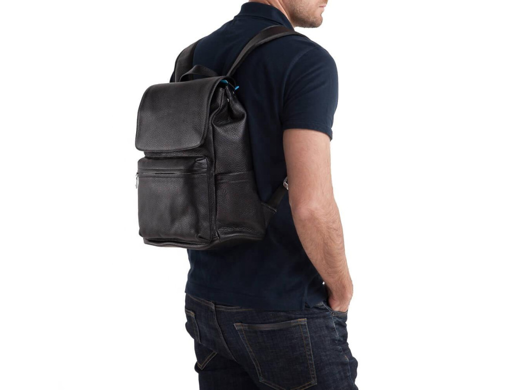 Чоловічий чорний шкіряний рюкзак Tiding Bag B3-2015-14A - Фотографія № 7