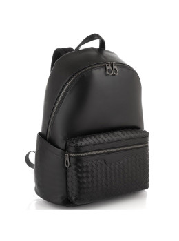 Чоловічий шкіряний рюкзак з плетінням Tiding Bag B3-8608A
