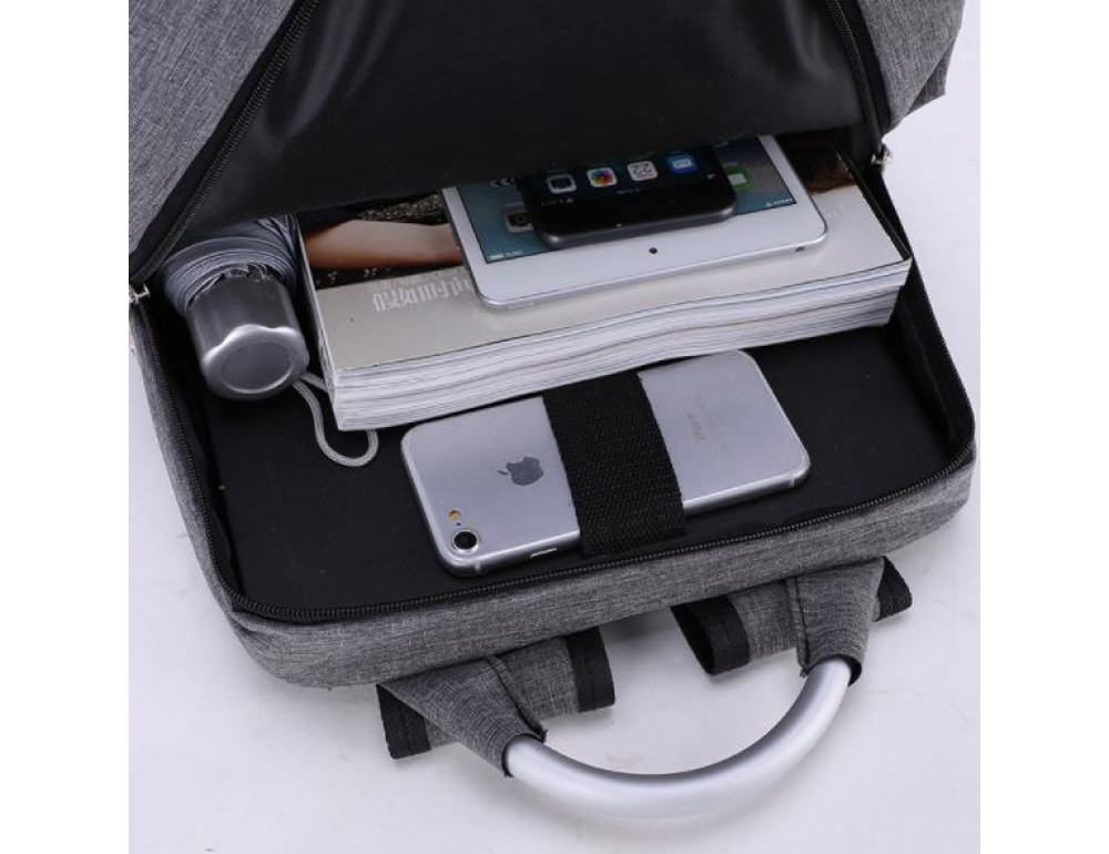 Текстильный черный мужской рюкзак для ноутбука Tiding Bag BPT01-CV-086A - Фото № 3