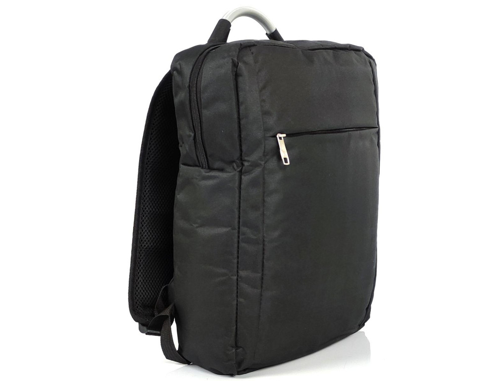 Текстильный черный мужской рюкзак для ноутбука Tiding Bag BPT01-CV-086A - Фото № 4