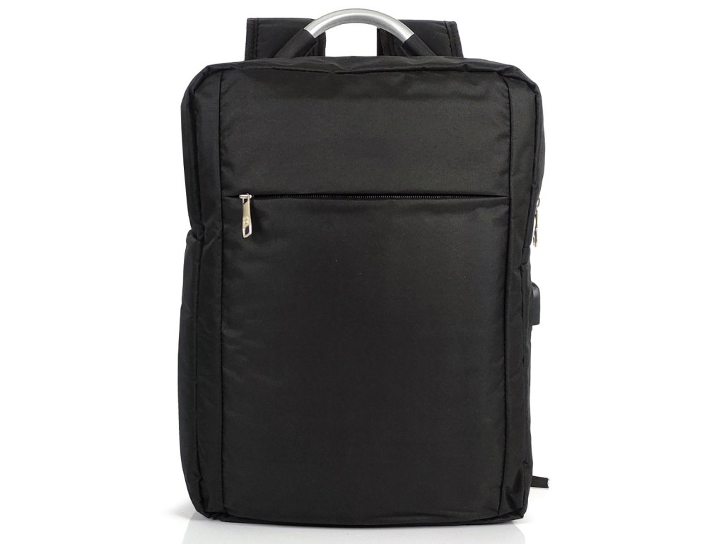 Текстильный черный мужской рюкзак для ноутбука Tiding Bag BPT01-CV-086A - Фото № 7