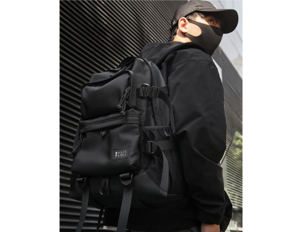 Чорний рюкзак для чоловіків Tiding Bag BPT01-CV-1068A - Фотографія № 3