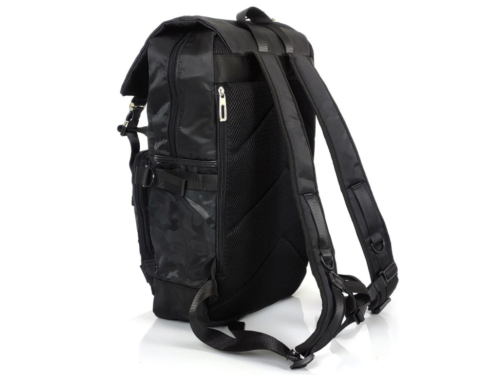 Черный большой рюкзак Tiding Bag BPT01-CV-174254-1A с клапаном - Фото № 5