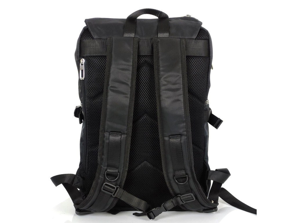 Черный большой рюкзак Tiding Bag BPT01-CV-174254-1A с клапаном - Фото № 6