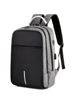 Текстильный большой серый мужской рюкзак для ноутбука Tiding Bag BPT01-CV-9006G