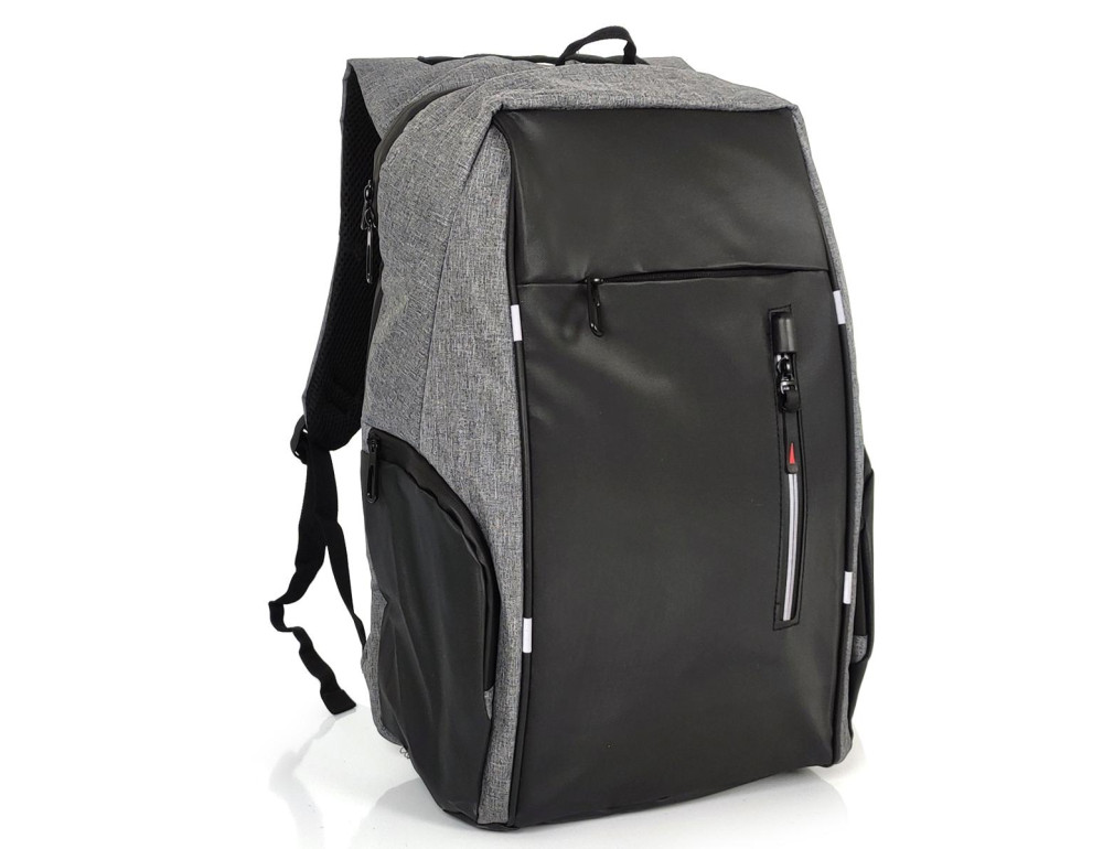 Cерый мужской рюкзак для ноутбука Tiding Bag BPT01-CV-RW1322G - Фото № 1 Cерый мужской рюкзак для ноутбука Tiding Bag BPT01-CV-RW1322G - Фото № 1