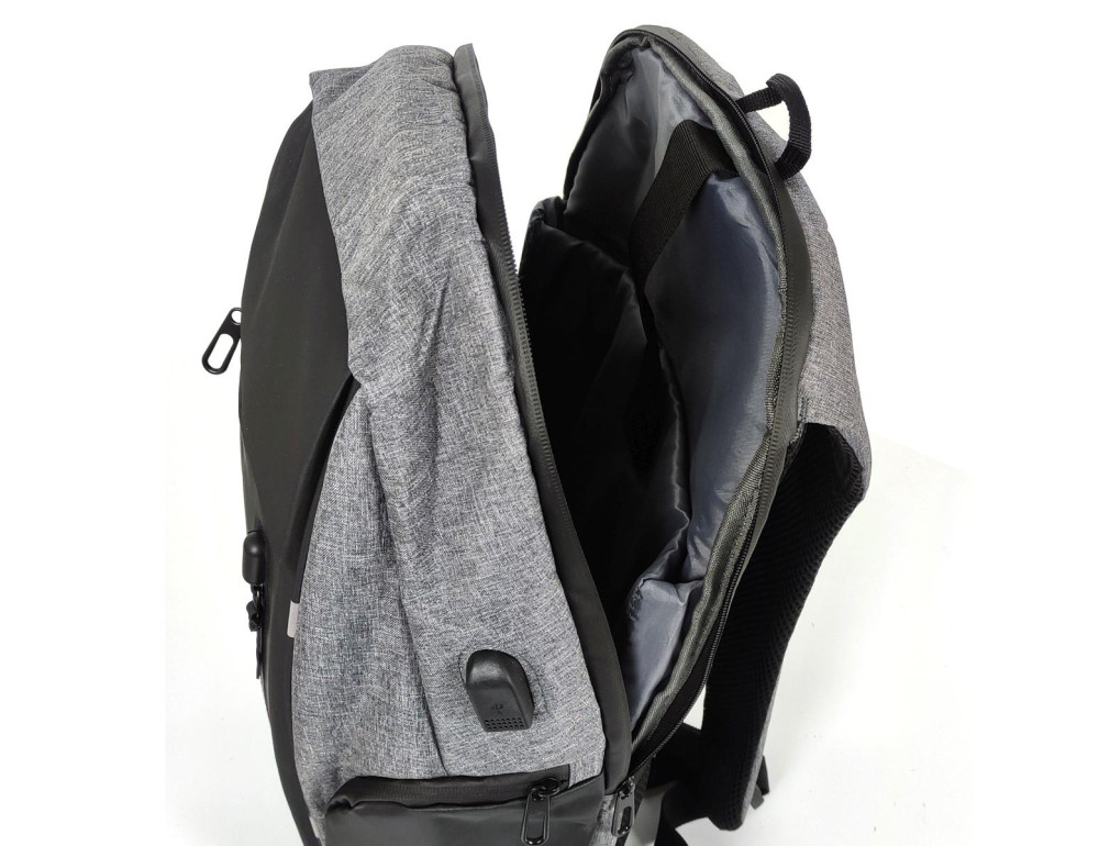 Cерый мужской рюкзак для ноутбука Tiding Bag BPT01-CV-RW1322G - Фото № 2