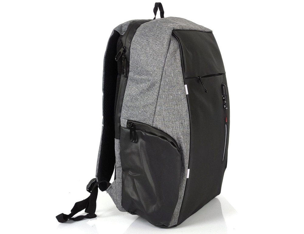 Cерый мужской рюкзак для ноутбука Tiding Bag BPT01-CV-RW1322G - Фото № 3