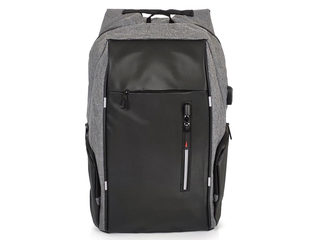 Cерый мужской рюкзак для ноутбука Tiding Bag BPT01-CV-RW1322G - Фото № 7