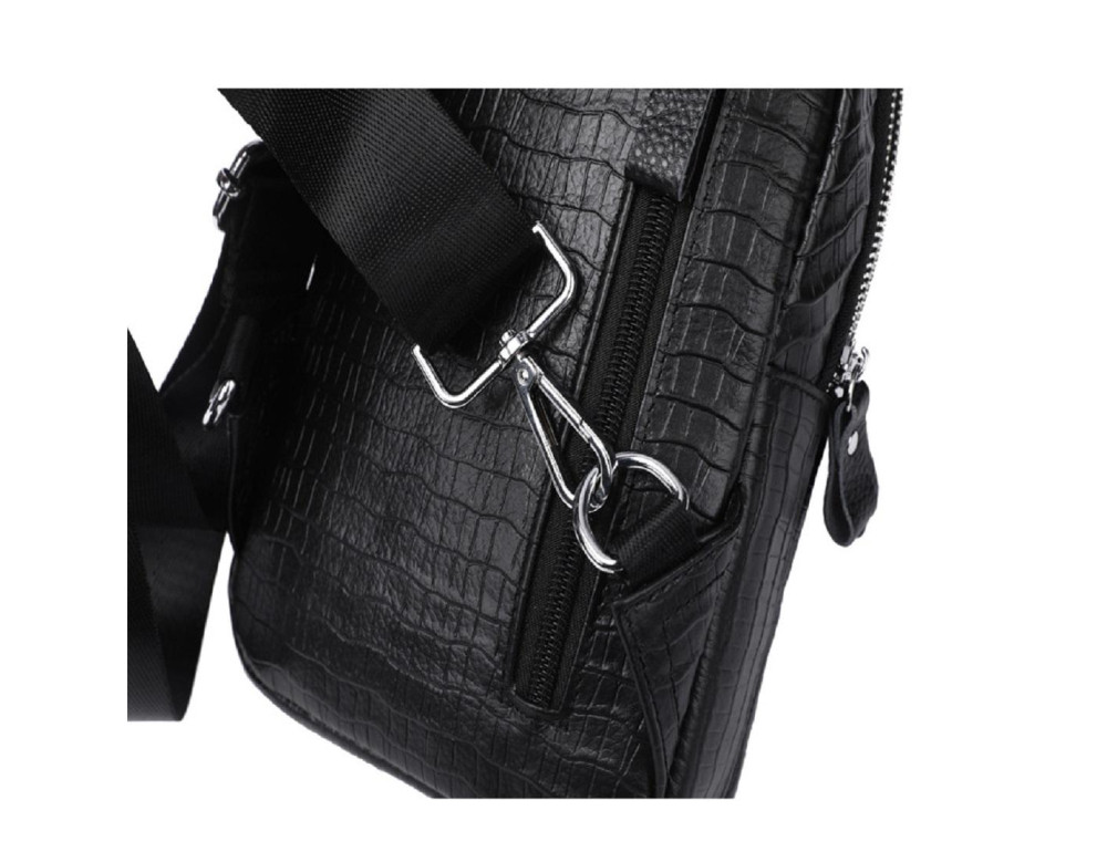 Сумка на одну шлейку с тиснением рептилии Tiding Bag CR-A25F-5015A - Фото № 2