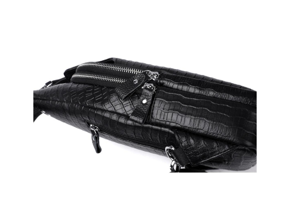 Сумка на одну шлейку с тиснением рептилии Tiding Bag CR-A25F-5015A - Фото № 3
