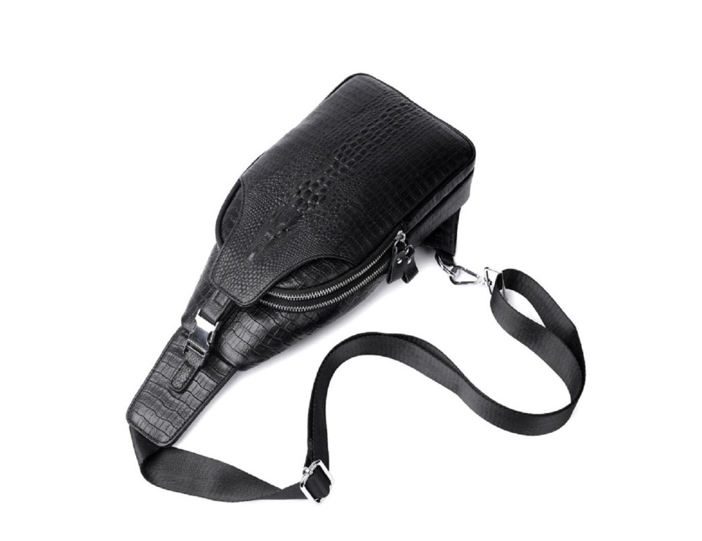 Сумка на одну шлейку с тиснением рептилии Tiding Bag CR-A25F-5015A - Фото № 5