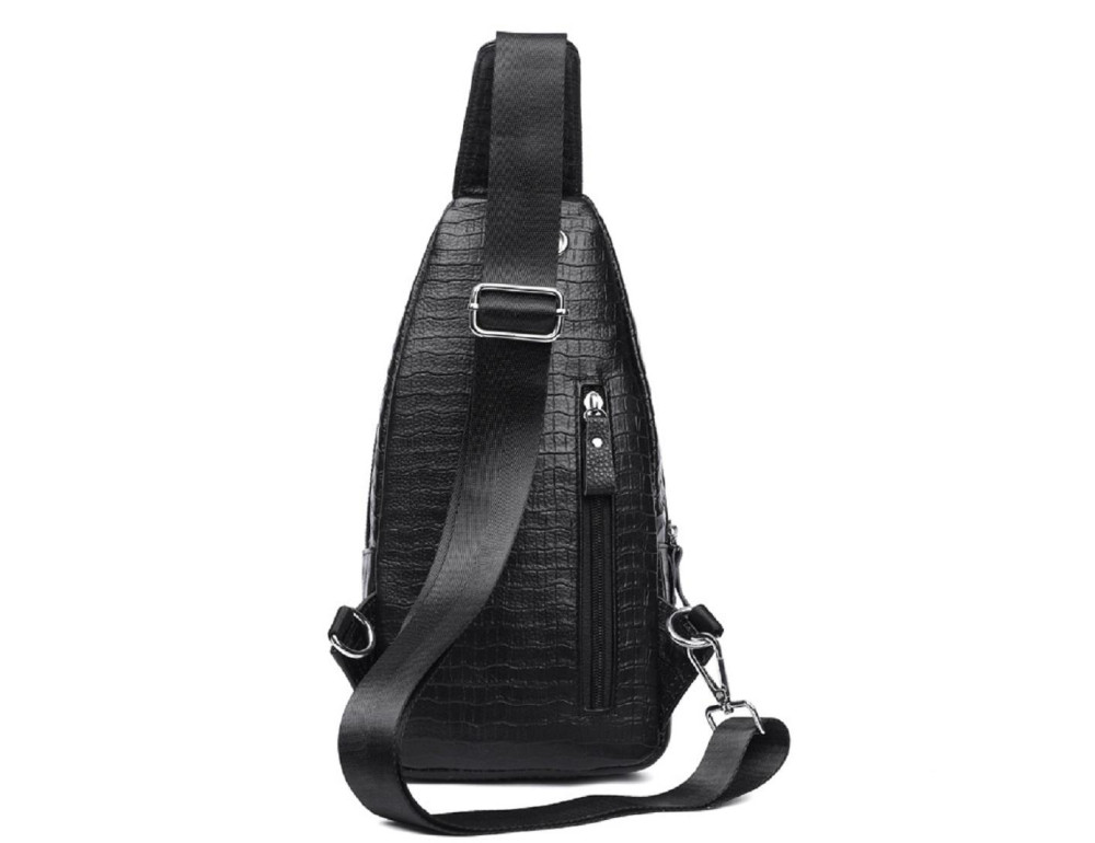Сумка на одну шлейку с тиснением рептилии Tiding Bag CR-A25F-5015A - Фото № 8