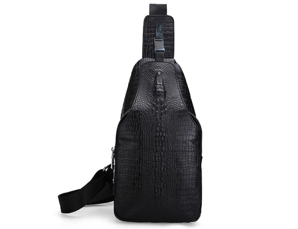 Сумка на одну шлейку с тиснением рептилии Tiding Bag CR-A25F-5015A - Фото № 9