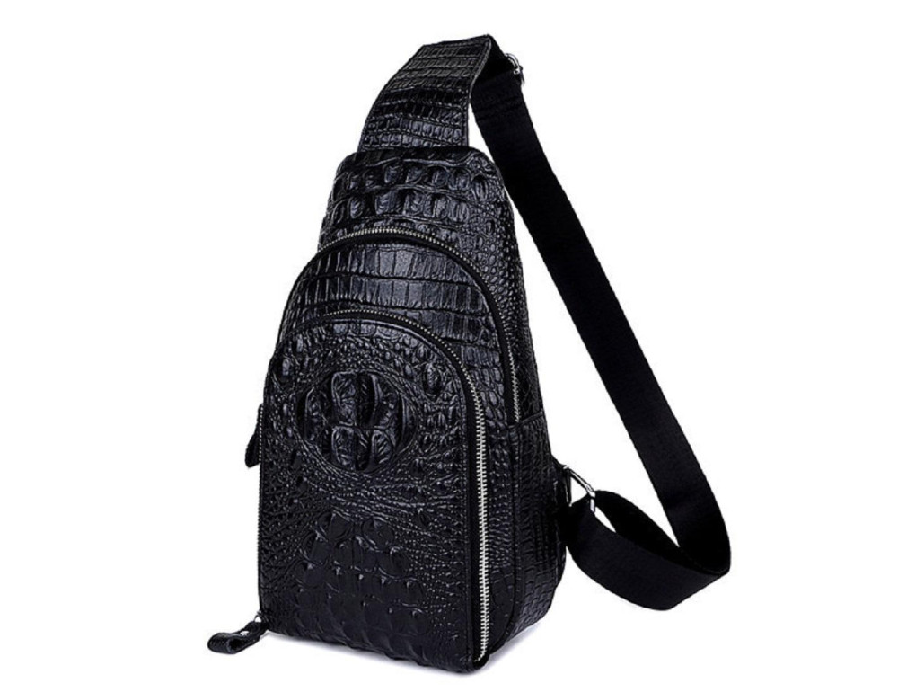 Кожаная сумка с тиснением под рептилию Tiding Bag CR-A25F-5067A - Фото № 1 Кожаная сумка с тиснением под рептилию Tiding Bag CR-A25F-5067A - Фото № 1