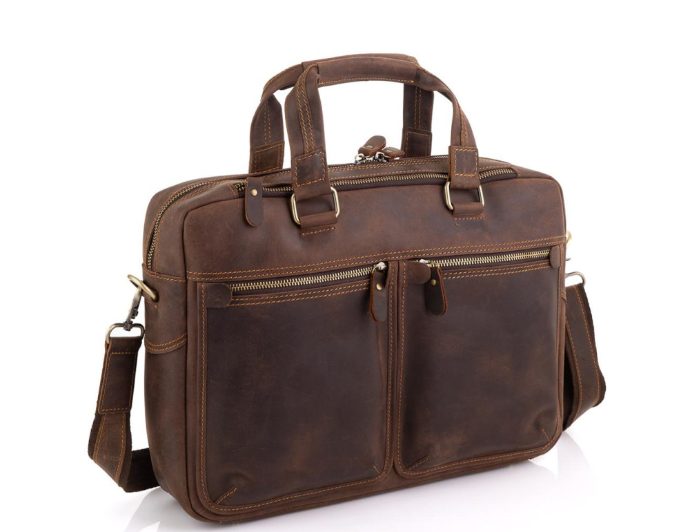 Сумка для ноутбука в винтажном стиле мужская Tiding Bag D4-001R - Фото № 1 Сумка для ноутбука в винтажном стиле мужская Tiding Bag D4-001R - Фото № 1