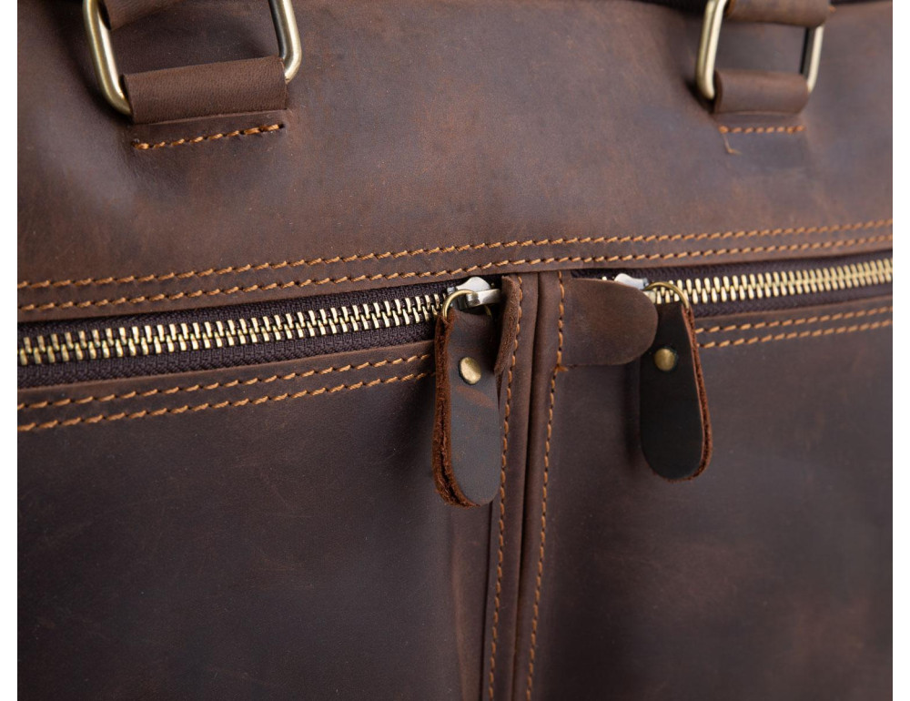Сумка для ноутбука в винтажном стиле мужская Tiding Bag D4-001R - Фото № 4