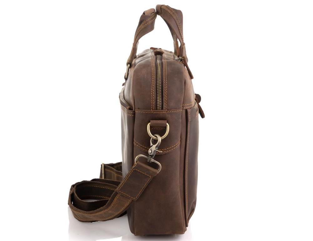 Сумка для ноутбука в винтажном стиле мужская Tiding Bag D4-001R - Фото № 5