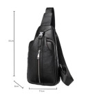 Сумка-слинг черная кожаная Tiding Bag F-A25F-5003A - Фото № 101