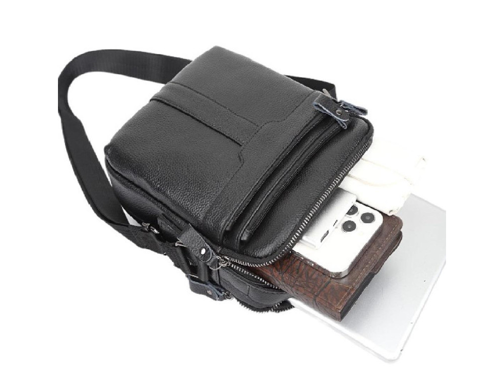 Шкіряний месенджер на два відділи Tiding Bag FL-A25F-2218A - Фотографія № 2