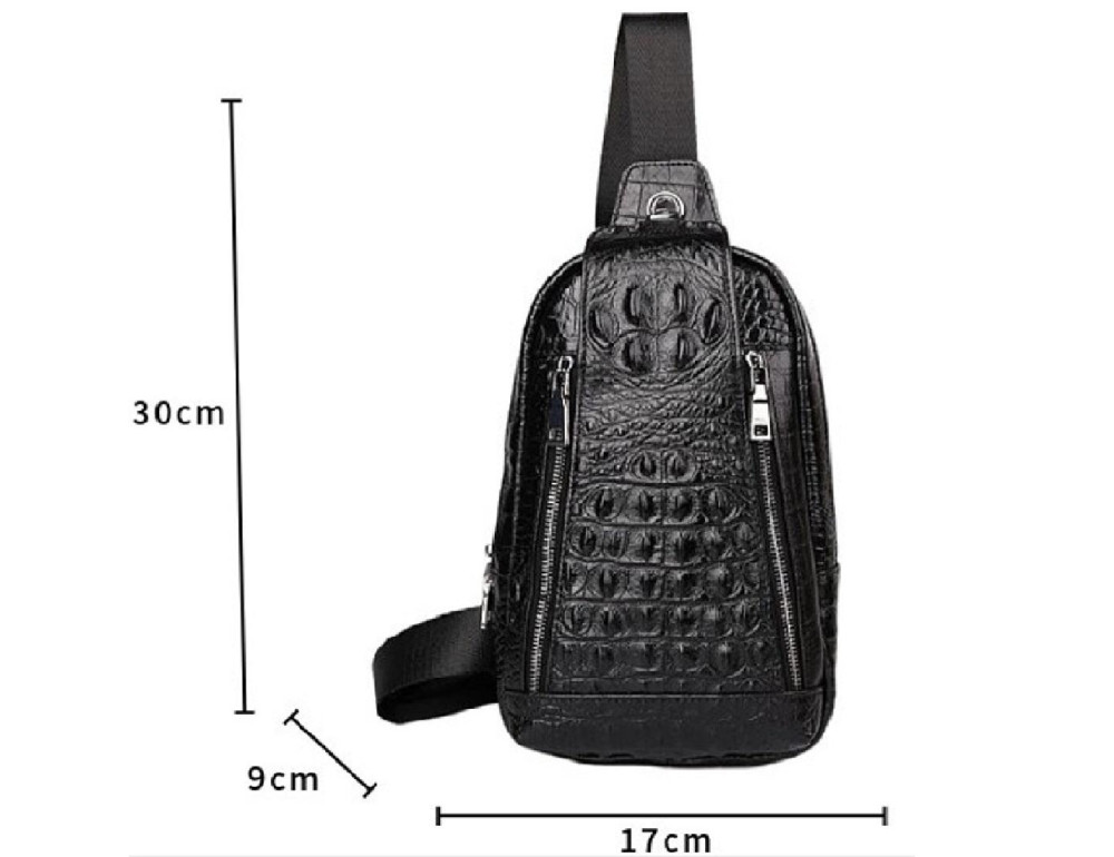 Стильная кожаная сумка-слинг Tiding Bag FL-A25F-5010A - Фото № 3