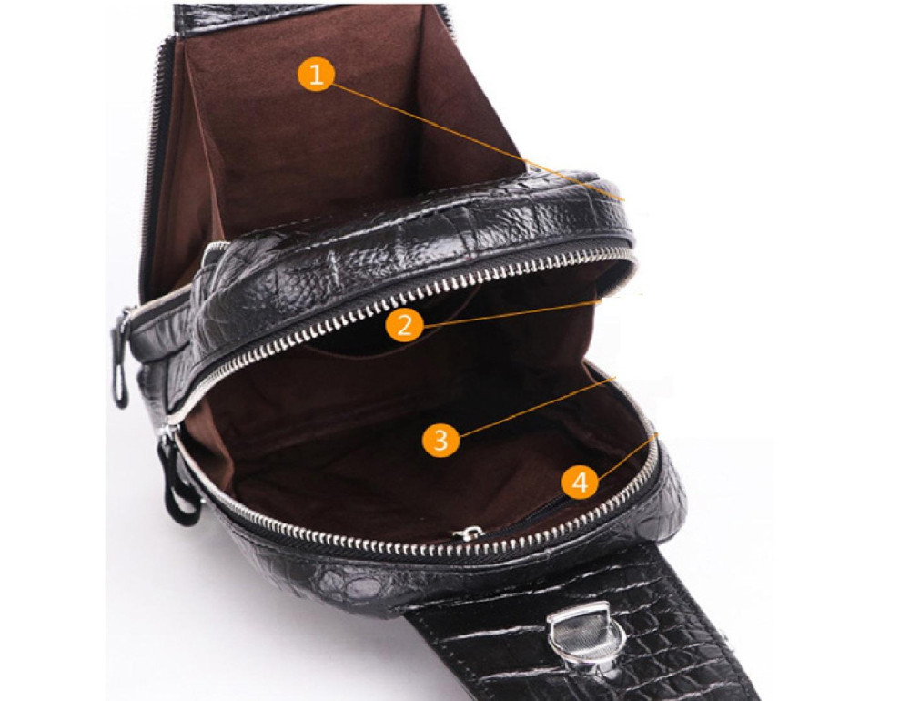 Стильная кожаная сумка-слинг Tiding Bag FL-A25F-5010A - Фото № 8