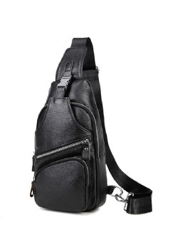 Чорний шкіряний слінг Tiding Bag FL-A25F-5026A