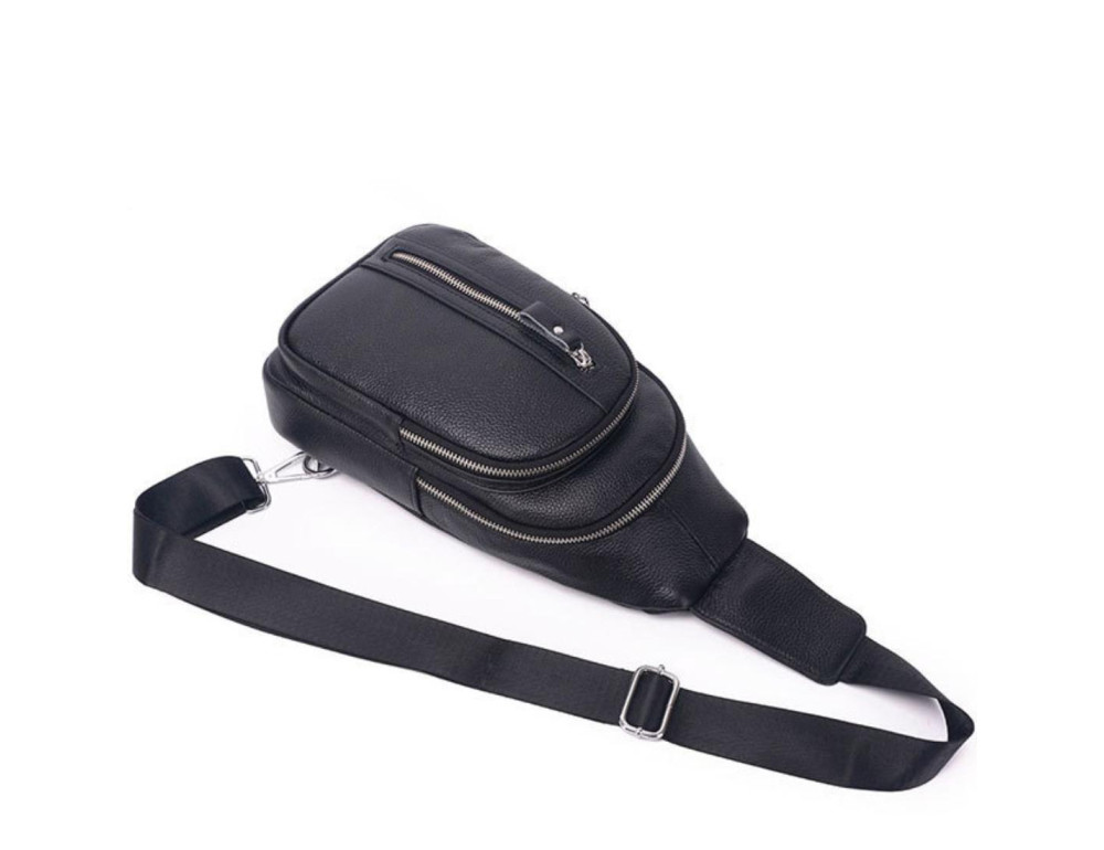 Сумка на одну шлейку черная Tiding Bag FL-A25F-5055A - Фото № 3