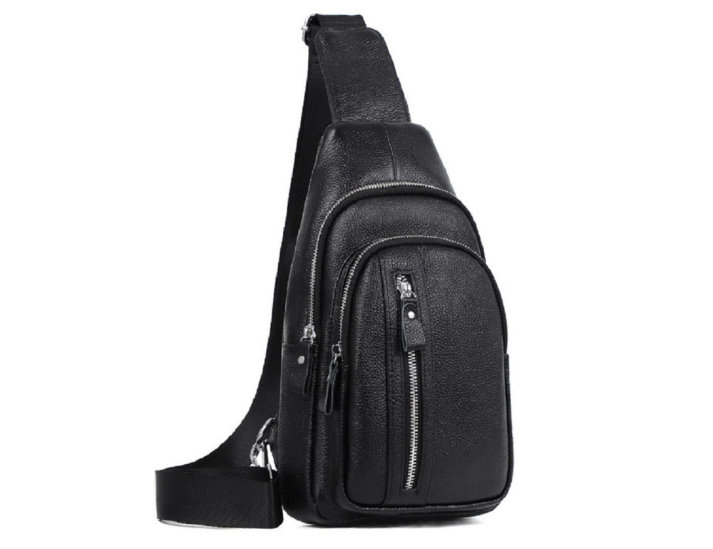 Сумка на одну шлейку черная Tiding Bag FL-A25F-5055A - Фото № 8