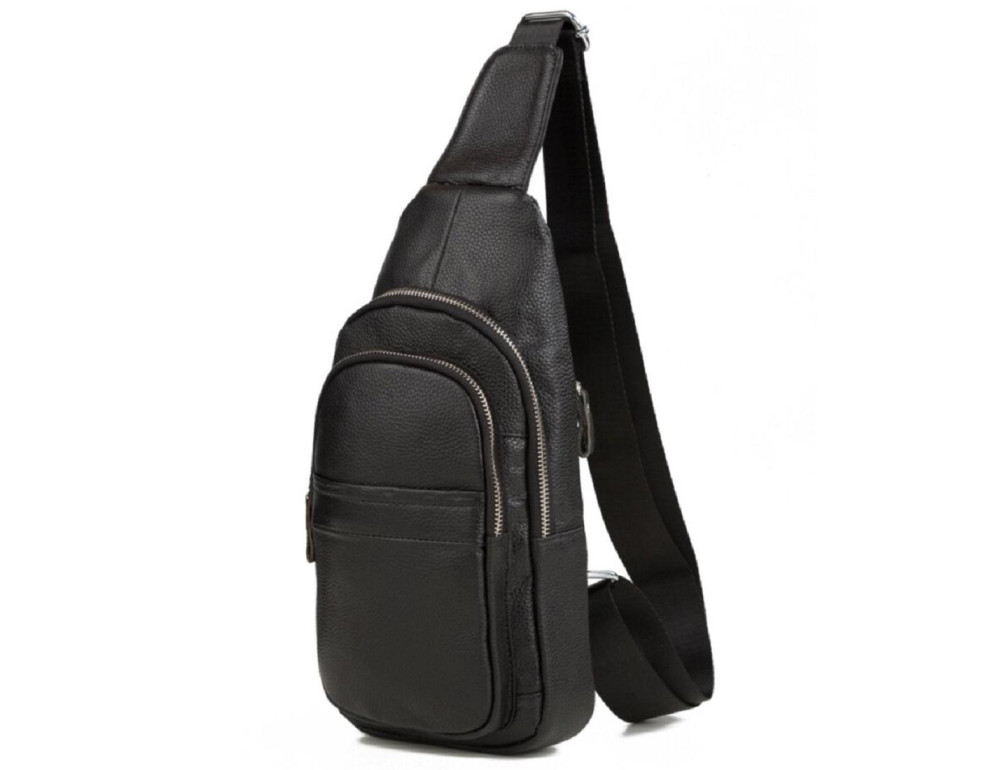 Мужская сумка-слинг черного цвета Tiding Bag FL-A25F-66602A - Фото № 2