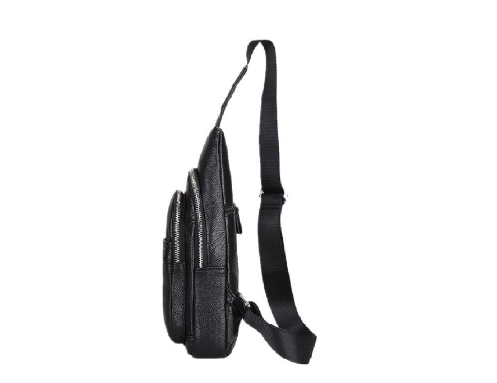 Мужская сумка-слинг черного цвета Tiding Bag FL-A25F-66602A - Фото № 9