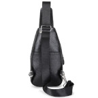 Шкіряний чорний слінг на два відділи Tiding Bag FL-A25F-8803A - Фотографія № 107
