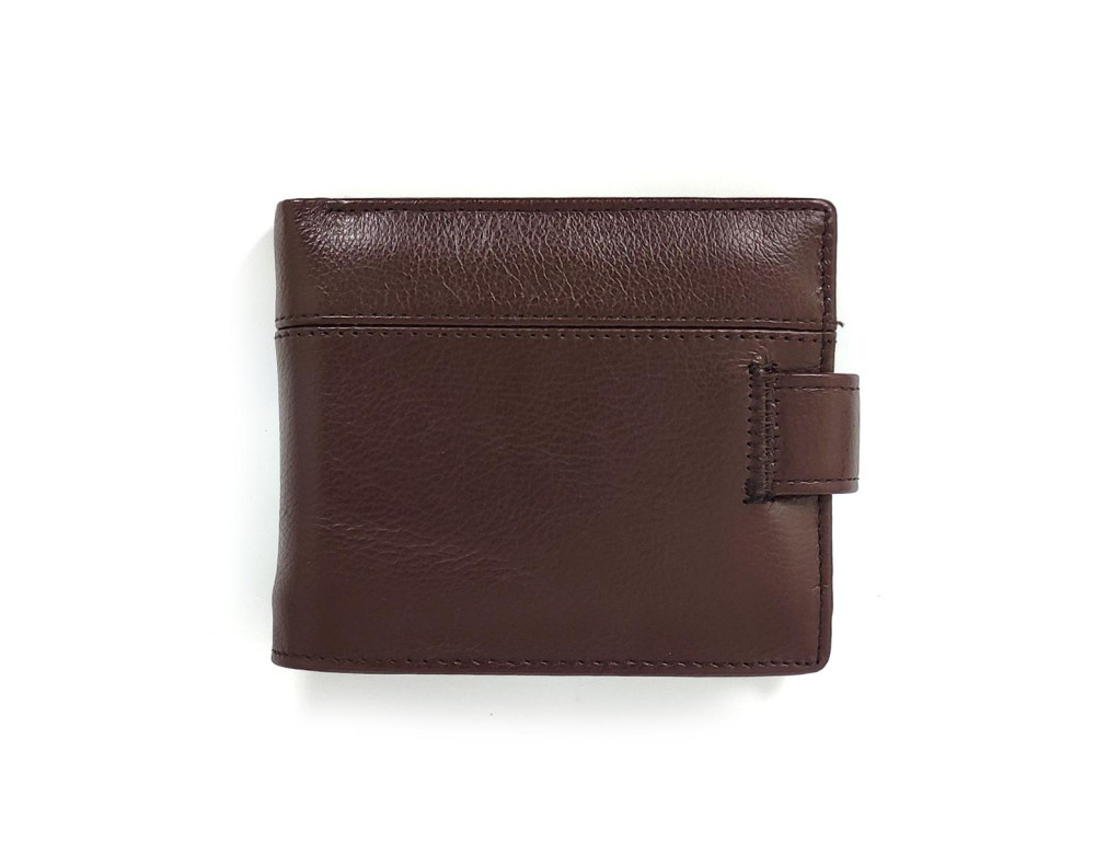 Коричневое мужское портмоне Tiding Bag FL-ASIF-K179-H09B из натуральной кожи. - Фото № 6