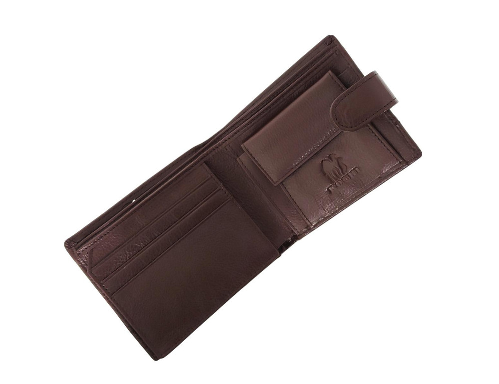 Коричневое мужское портмоне Tiding Bag FL-ASIF-K179-H09B из натуральной кожи. - Фото № 7
