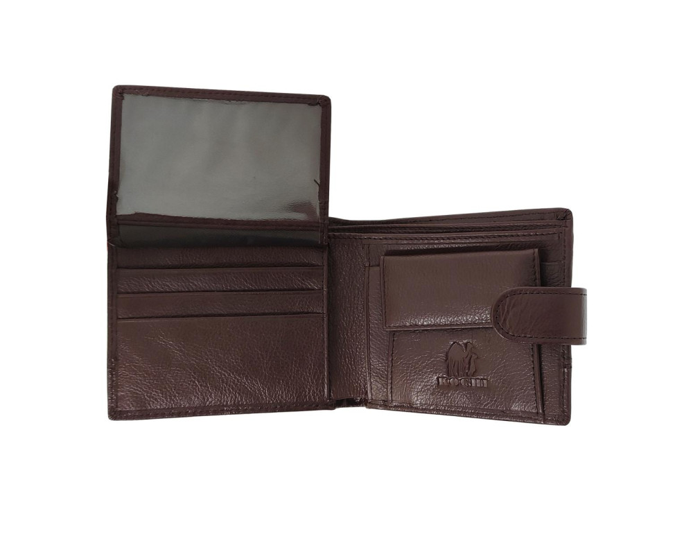 Коричневое мужское портмоне Tiding Bag FL-ASIF-K179-H09B из натуральной кожи. - Фото № 8