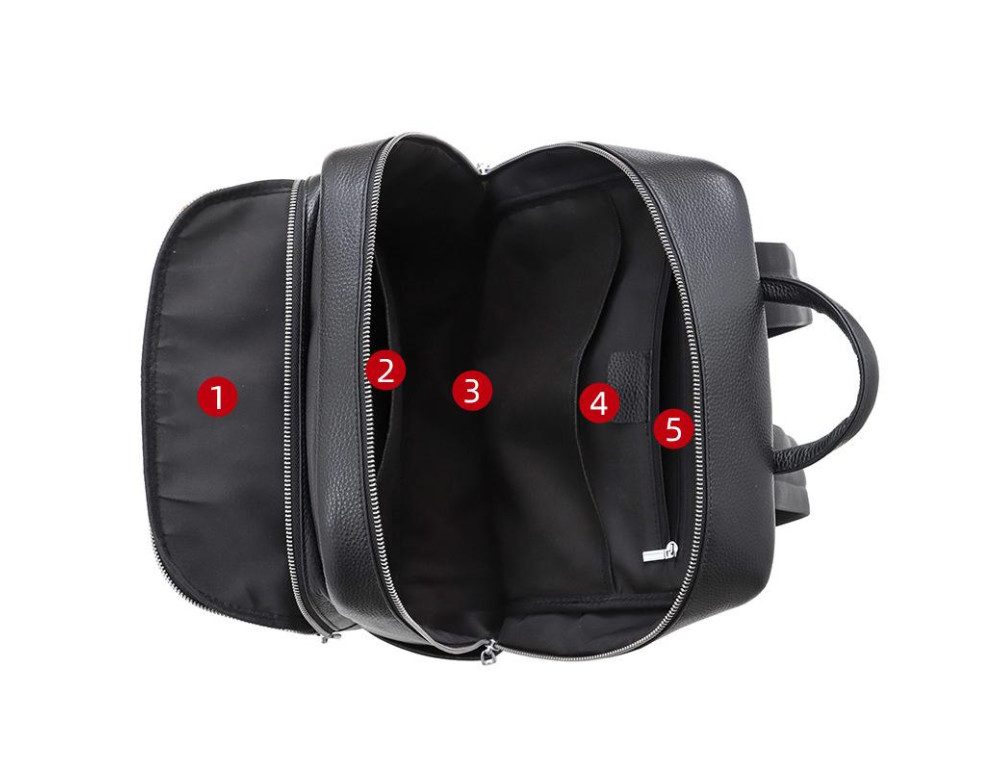 Чоловічий шкіряний рюкзак на два відділи TIDING BAG FL-N2-0201A - Фотографія № 4