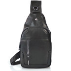 Чоловічий слінг Tiding Bag FL-N2-4004A із гладкої шкіри чорного кольору. - Фотографія № 106