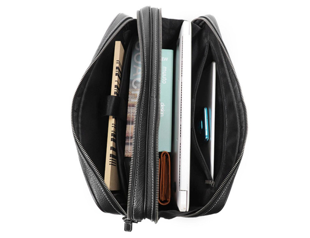 Классическая, стильная, мужская сумка для ноутбука Tiding Bag FL-SM8-016A - Фото № 3