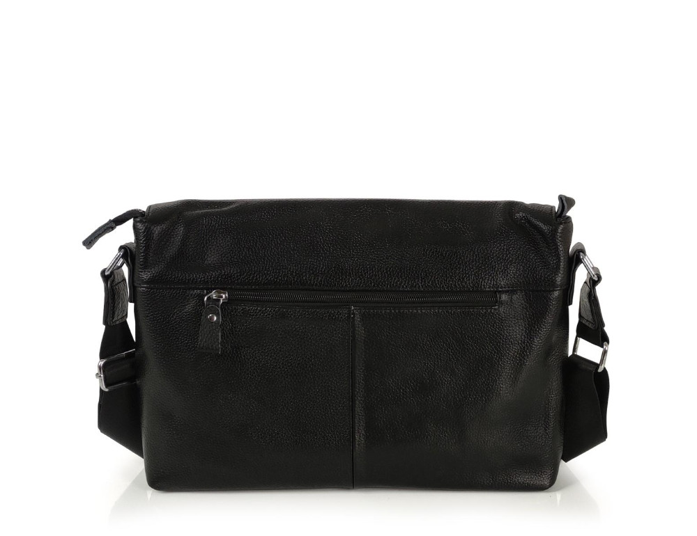 Сумка через плече чоловіча шкіряна чорна Tiding Bag FL-TRCH-6903A - Фотографія № 5