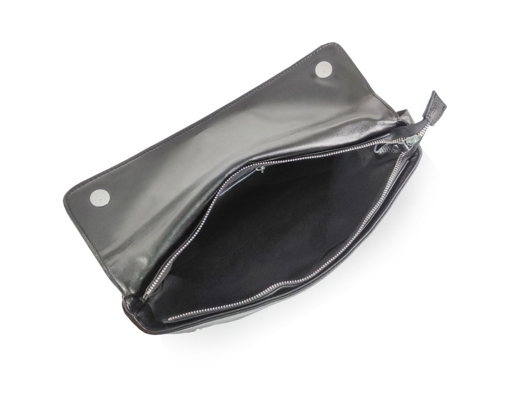 Сумка через плече чоловіча шкіряна чорна Tiding Bag FL-TRCH-6903A - Фотографія № 2