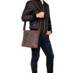 Сумка-мессенджер через плечо мужская кожаная Tiding Bag G1166DB - Фото № 101
