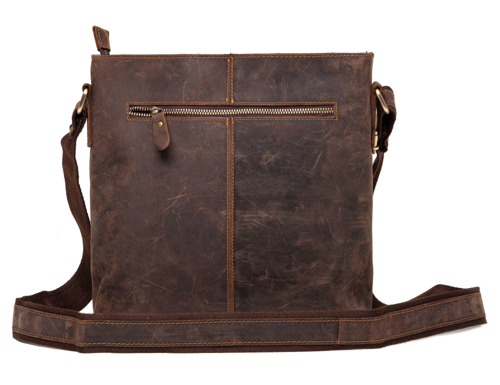 Сумка-мессенджер через плечо мужская кожаная Tiding Bag G1166DB - Фото № 3