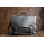 Деловая кожаная сумка-портфель с ремнем на плечо TIDING BAG GA2095 - Фото № 107